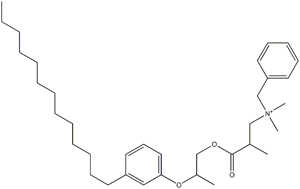 N,N-Dimethyl-N-benzyl-N-[2-[[2-(3-tridecylphenyloxy)propyl]oxycarbonyl]propyl]aminium Structure