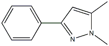 1,5-ジメチル-3-フェニル-1H-ピラゾール 化学構造式