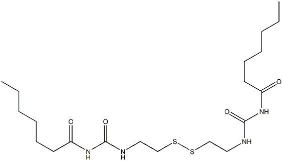 1,1'-[Dithiobis(2,1-ethanediyl)]bis(3-heptanoylurea),,结构式