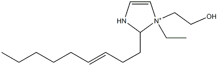 1-Ethyl-1-(2-hydroxyethyl)-2-(3-nonenyl)-4-imidazoline-1-ium Structure