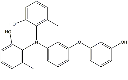 N,N-Bis(2-hydroxy-6-methylphenyl)-3-(3-hydroxy-2,5-dimethylphenoxy)benzenamine Structure