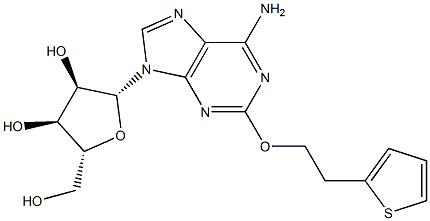 2-[2-(2-Thienyl)ethoxy]adenosine,,结构式