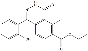 1-(2-Hydroxyphenyl)-3,4-dihydro-4-oxo-5,7-dimethylphthalazine-6-carboxylic acid ethyl ester Structure