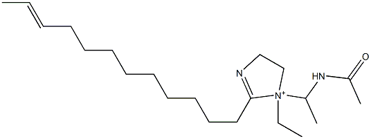 1-[1-(Acetylamino)ethyl]-2-(10-dodecenyl)-1-ethyl-2-imidazoline-1-ium Struktur