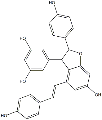 5-[2,3-Dihydro-6-hydroxy-2-(4-hydroxyphenyl)-4-[2-(4-hydroxyphenyl)vinyl]benzofuran-3-yl]-1,3-benzenediol