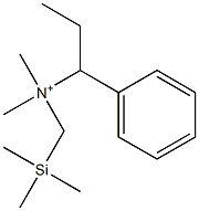 N-(Trimethylsilylmethyl)-N,N-dimethyl-1-phenylpropan-1-aminium Struktur