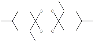 1,3,10,12-Tetramethyl-7,8,15,16-tetraoxadispiro[5.2.5.2]hexadecane 结构式