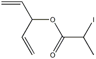 2-Iodopropionic acid 1-ethenyl-2-propenyl ester,,结构式