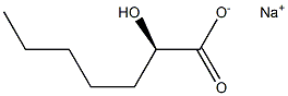 [R,(+)]-2-Hydroxyheptanoic acid sodium salt,,结构式