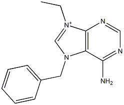 6-Amino-7-benzyl-9-ethyl-7H-purin-9-ium Structure