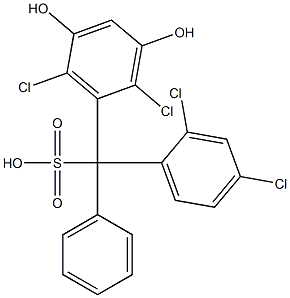  (2,4-Dichlorophenyl)(2,6-dichloro-3,5-dihydroxyphenyl)phenylmethanesulfonic acid