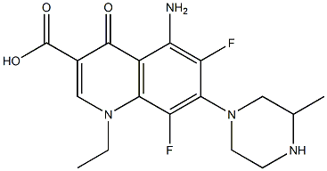  5-Amino-1-ethyl-6,8-difluoro-1,4-dihydro-4-oxo-7-(3-methyl-1-piperazinyl)quinoline-3-carboxylic acid