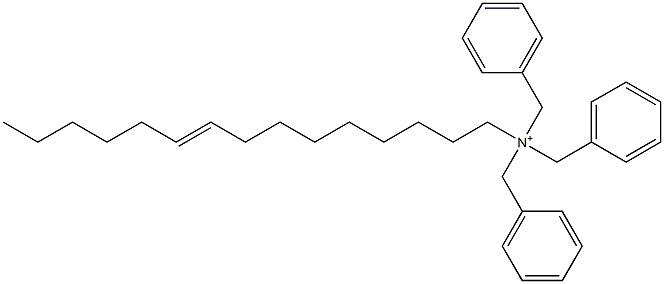 (9-ペンタデセニル)トリベンジルアミニウム 化学構造式