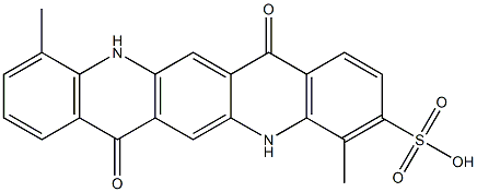 5,7,12,14-Tetrahydro-4,11-dimethyl-7,14-dioxoquino[2,3-b]acridine-3-sulfonic acid 结构式