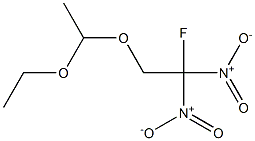 Acetaldehyde ethyl(2-fluoro-2,2-dinitroethyl)acetal Struktur