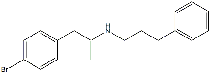 N-[1-Methyl-2-(4-bromophenyl)ethyl]-3-phenylpropan-1-amine Struktur