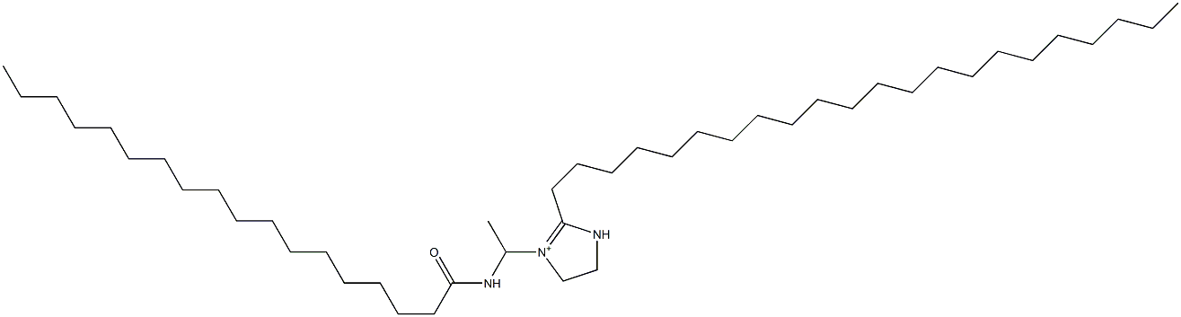 2-ドコシル-1-[1-(ステアロイルアミノ)エチル]-1-イミダゾリン-1-イウム 化学構造式