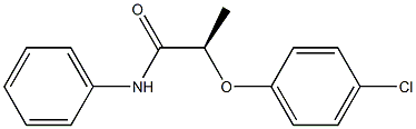 [R,(+)]-2-(p-Chlorophenoxy)-N-phenylpropionamide Struktur