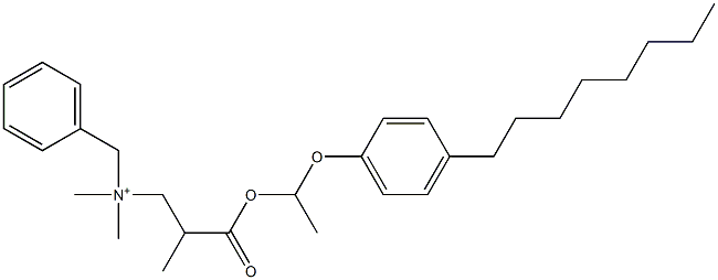 N,N-Dimethyl-N-benzyl-N-[2-[[1-(4-octylphenyloxy)ethyl]oxycarbonyl]propyl]aminium 结构式