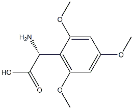 2-(2,4,6-トリメトキシフェニル)-D-グリシン 化学構造式