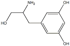 2-アミノ-3-(3,5-ジヒドロキシフェニル)-1-プロパノール 化学構造式