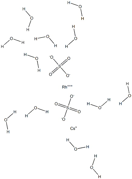 二硫酸セシウムロジウム(III)12水和物 化学構造式