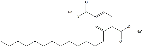 2-Tridecylterephthalic acid disodium salt Structure