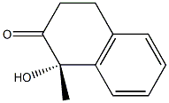 [S,(+)]-1-Hydroxy-1-methyl-3,4-dihydronaphthalene-2(1H)-one Struktur
