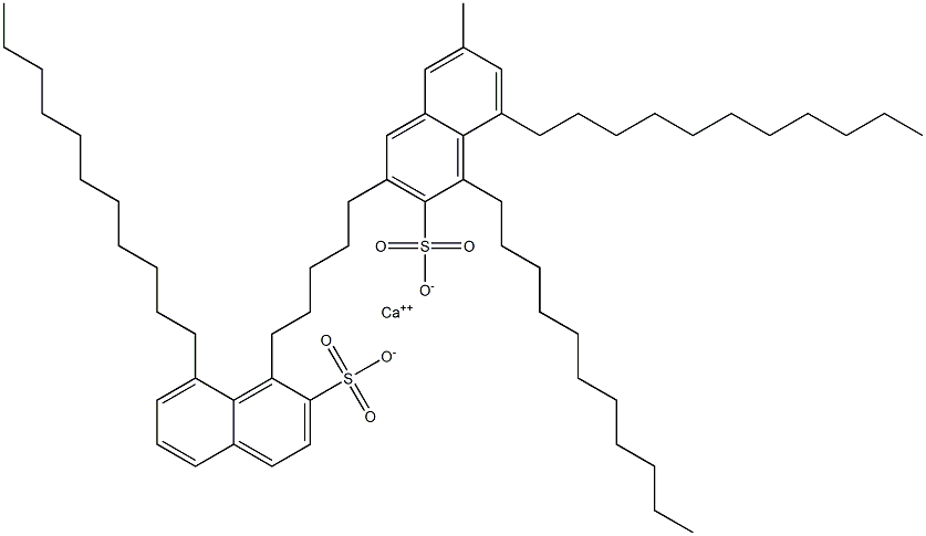 ビス(1,8-ジウンデシル-2-ナフタレンスルホン酸)カルシウム 化学構造式