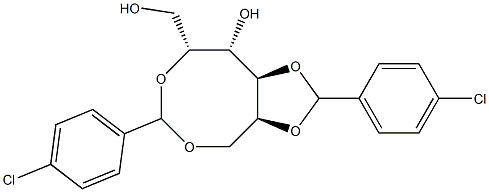 2-O,6-O:4-O,5-O-Bis(4-chlorobenzylidene)-L-glucitol,,结构式