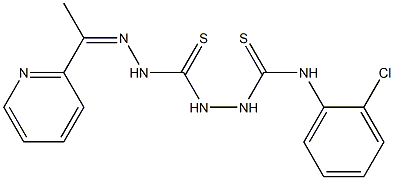 1-[[2-Chloroanilino]thioxomethyl]-5-[1-(2-pyridinyl)ethylidene]thiocarbonohydrazide,,结构式