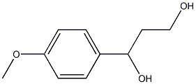 1-(4-メトキシフェニル)-1,3-プロパンジオール 化学構造式