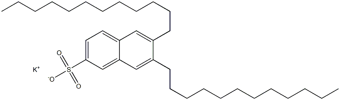 6,7-Didodecyl-2-naphthalenesulfonic acid potassium salt,,结构式
