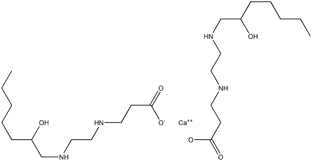 Bis[3-[N-[2-[N-(2-hydroxyheptyl)amino]ethyl]amino]propionic acid]calcium salt 结构式