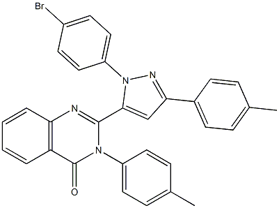 3-(4-Methylphenyl)-2-[3-(4-methylphenyl)-1-(4-bromophenyl)-1H-pyrazol-5-yl]quinazolin-4(3H)-one