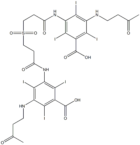 3,3'-[Sulfonylbis[(1-oxo-3,1-propanediyl)imino]]bis[5-[[2-(acetyl)ethyl]amino]-2,4,6-triiodobenzoate]