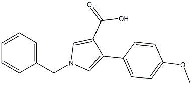 1-ベンジル-4-(4-メトキシフェニル)-1H-ピロール-3-カルボン酸 化学構造式