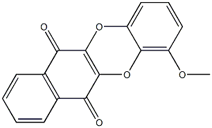 1-Methoxybenzo[b]naphtho[2,3-e][1,4]dioxin-6,11-dione Structure