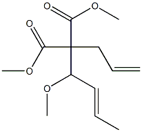 2-(2-Propenyl)-2-[(E)-1-methoxy-2-butenyl]malonic acid dimethyl ester,,结构式