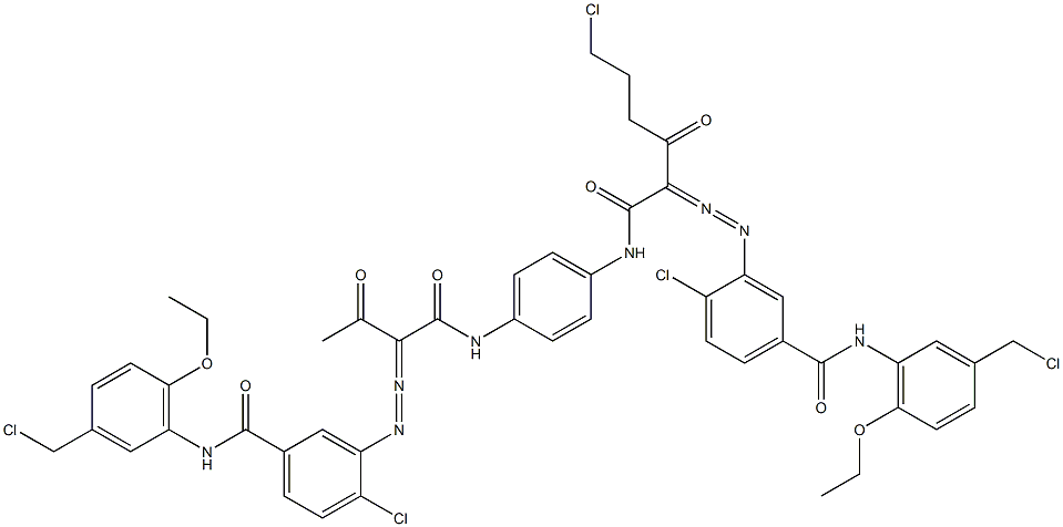 3,3'-[2-(2-Chloroethyl)-1,4-phenylenebis[iminocarbonyl(acetylmethylene)azo]]bis[N-[3-(chloromethyl)-6-ethoxyphenyl]-4-chlorobenzamide]