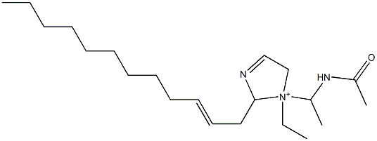 1-[1-(Acetylamino)ethyl]-2-(2-dodecenyl)-1-ethyl-3-imidazoline-1-ium Structure
