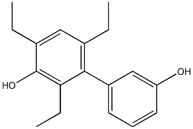 2,4,6-Triethyl-1,1'-biphenyl-3,3'-diol 结构式