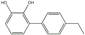 3-(4-エチルフェニル)-1,2-ベンゼンジオール 化学構造式