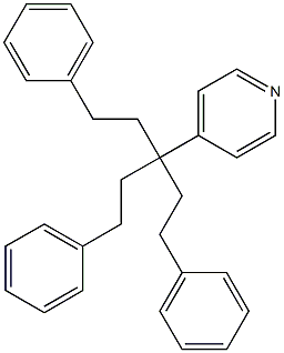4-(1,1-Diphenethyl-3-phenylpropyl)pyridine Struktur