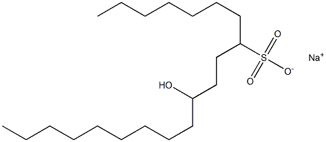 11-Hydroxyicosane-8-sulfonic acid sodium salt,,结构式