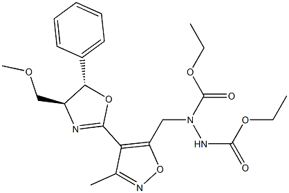 1-[[3-Methyl-4-[(4S,5S)-4-methoxymethyl-5-phenyl-2-oxazolin-2-yl]isoxazol-5-yl]methyl]-1,2-hydrazinedicarboxylic acid diethyl ester