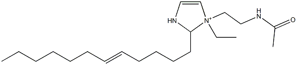 1-[2-(Acetylamino)ethyl]-2-(5-dodecenyl)-1-ethyl-4-imidazoline-1-ium 结构式