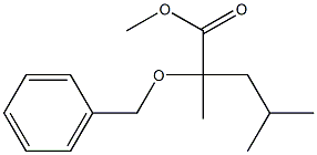 2-ベンジルオキシ-2,4-ジメチル吉草酸メチル 化学構造式