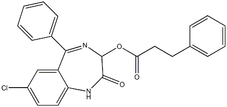 1,3-Dihydro-5-phenyl-7-chloro-2-oxo-2H-1,4-benzodiazepin-3-ol 3-phenylpropionate