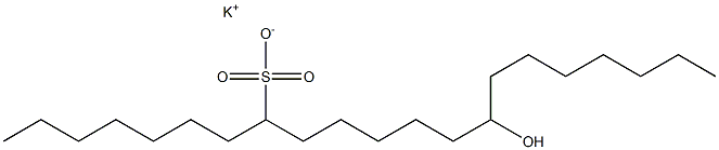 14-Hydroxyhenicosane-8-sulfonic acid potassium salt Structure